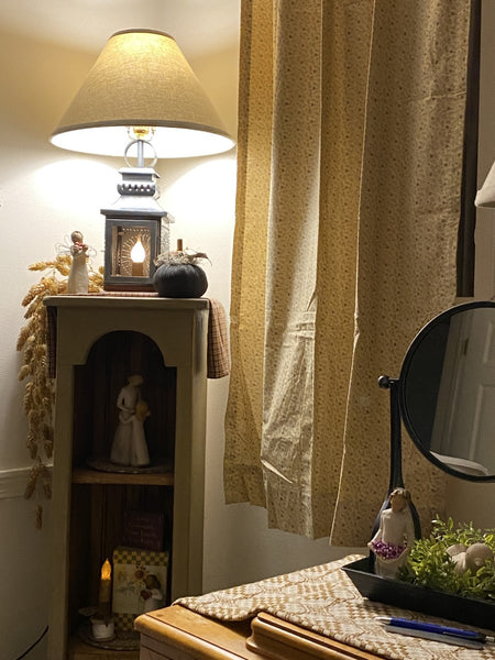 Miner's Lamp with Shade in Antique Tin