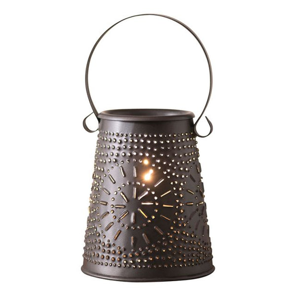 Original Wax Warmer Smokey Black | Primitive Farmhouse Punched Tin