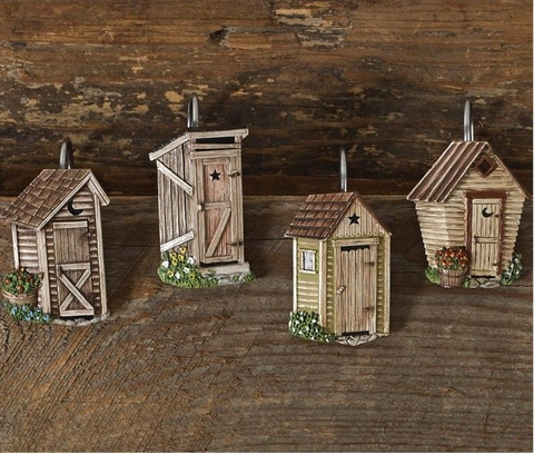 Outhouse Shower Curtain Hooks