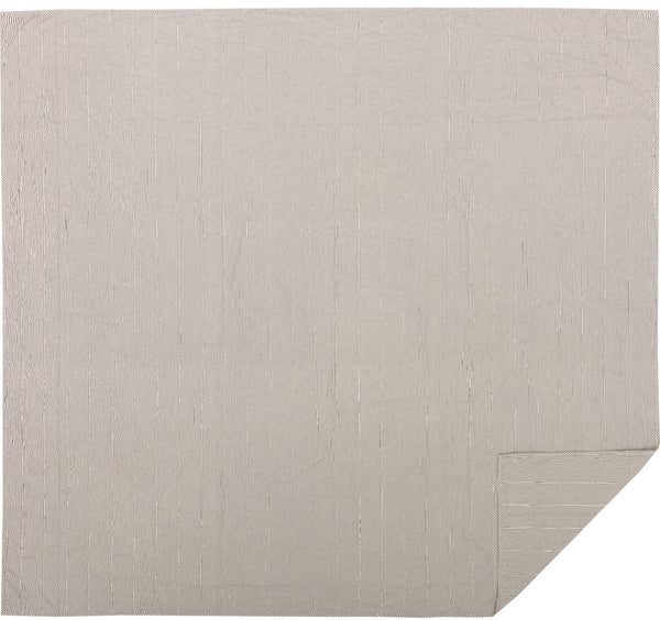 Hatteras Seersucker Blue Ticking Stripe King Quilt Coverlet 105Wx95L, eatures denim blue and cotton white in an elegant ticking stripe. Primitive Country Farmhouse Bedding Home Decor.