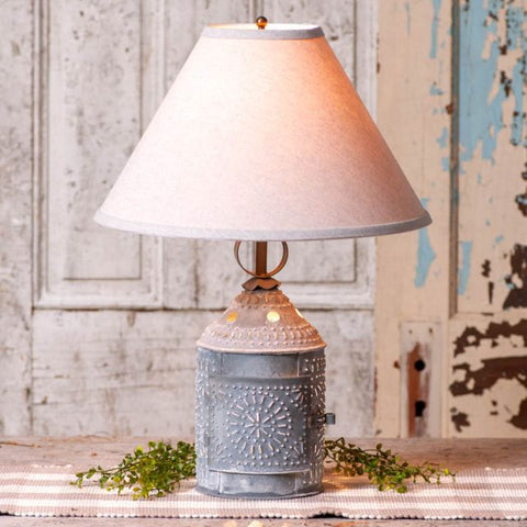 Paul Revere Lamp with Ivory Linen Shade