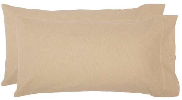 Burlap Vintage King Pillow Case Set of 2 21x40, Primitive Country Farmhouse Bedding Home Decor.