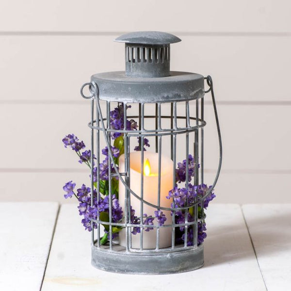 FREE SHIPPING! Round Cage Lantern in Weathered Zinc, Soft, romantic, and sweet, this lovely lantern is the perfect finishing touch to a cottage-inspired tablescape at a wedding or other special event. Visit website for FREE s/h & discount offers. Primitive Country Farmhouse Home Decor.