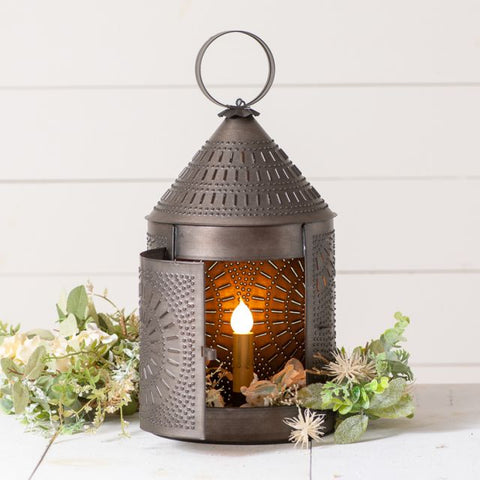 FREE SHIPPING! Our original Revere Lantern has been updated with our most popular punch pattern. The punching casts a warm cozy glow on your wall. A terrific accent piece for your living area. Visit website for FREE s/h & discount offers. Primitive Country Farmhouse Home Decor.