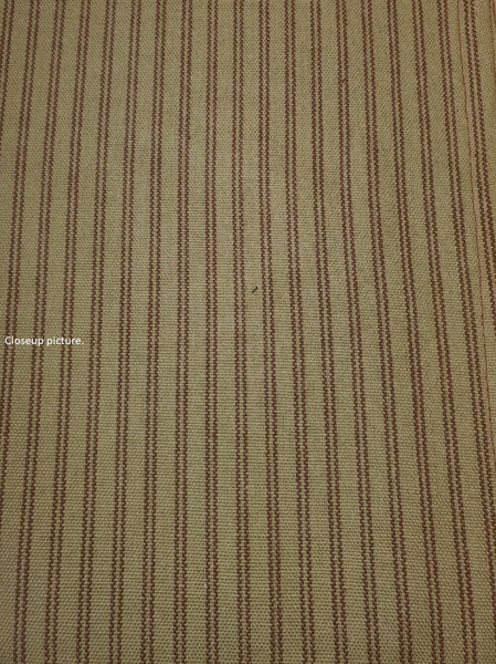 Sturbridge Ticking Ruffle Valance 14"L - Wine