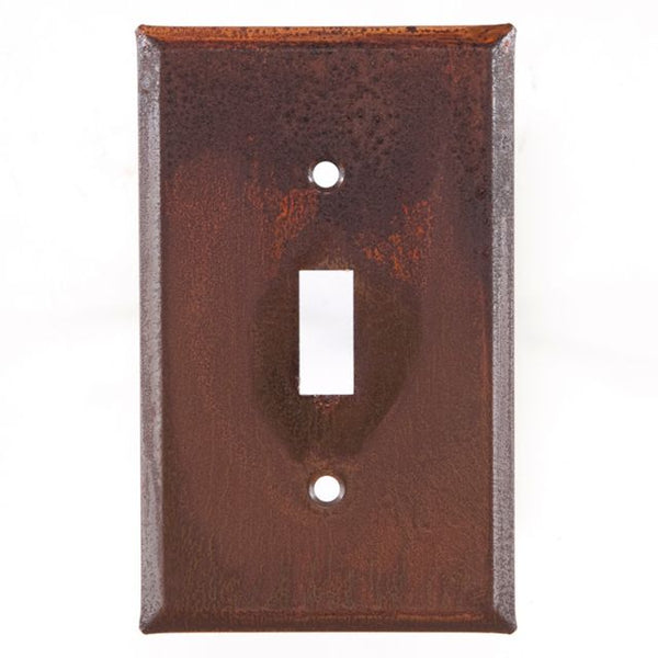 Single Switch Cover Unpierced in Rustic Tin (Set of 4)