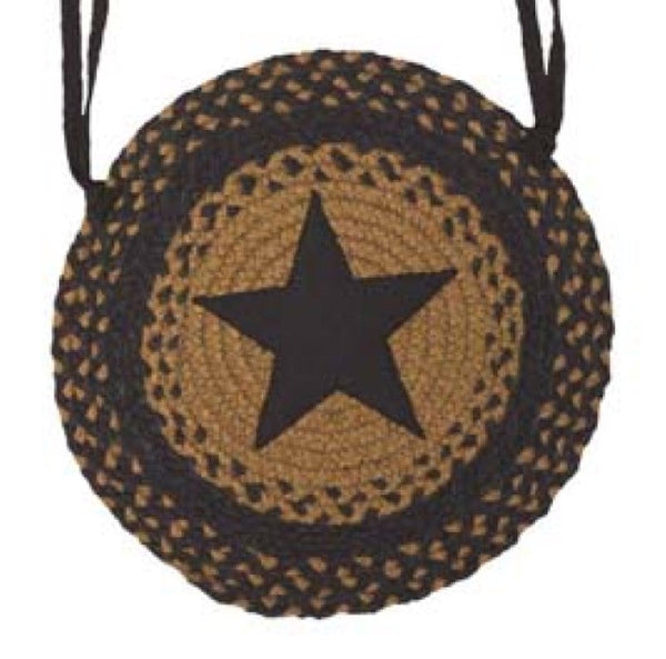 Star Black Braided  Chair Pads 15 in. set/4