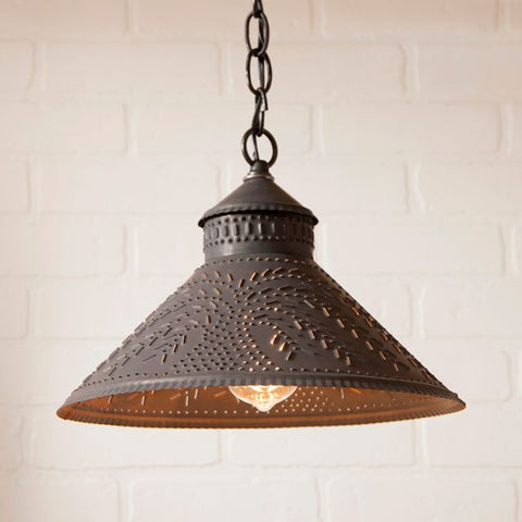 Stockbridge Shade Light with Willow Chisel in Kettle Black