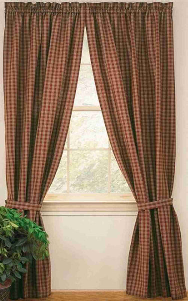  Sturbridge Wine Lined Curtain Panel 84" L