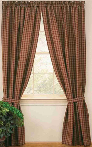  Sturbridge Wine Lined Curtain Panel 84" L
