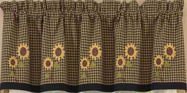 Sunflower Check Valance