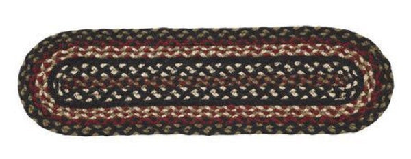 Tartan Braided  Stair Tread Oval 8x28 in. rug