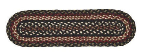 Tartan Braided  Stair Tread Oval 8x28 in. rug