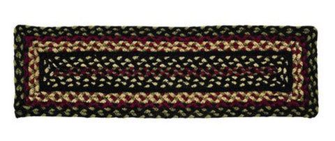 Tartan Braided  Stair Tread Rectangle 8x28 in. rug