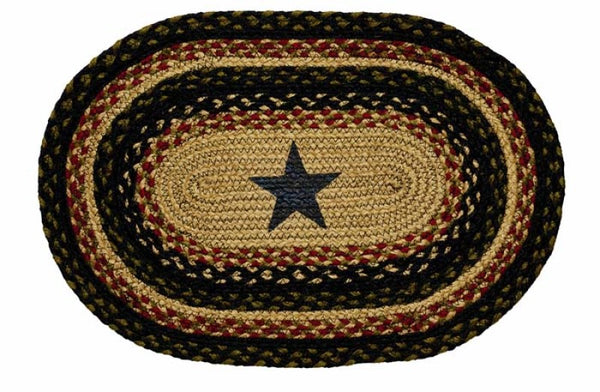 Tartan Star Braided Oval Placemat set/4