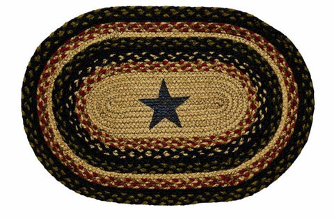 Tartan Star Braided Oval Placemat set/4