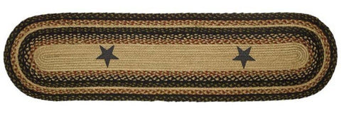Tartan Star 13x48 in. Braided  Oval Runner