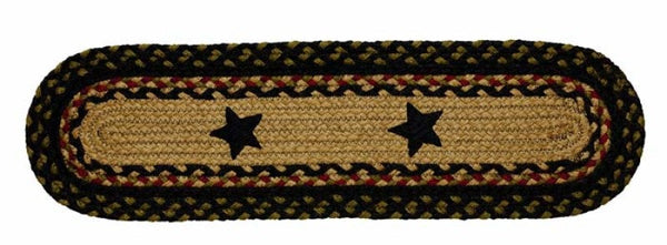 Tartan Star Braided  Stair Tread Oval 8x28 in.