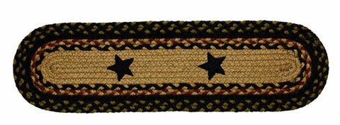 Tartan Star Braided  Stair Tread Oval 8x28 in.