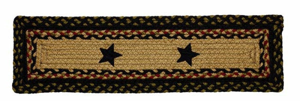 Tartan Star Braided  Stair Tread Rectangle 8x28 in.