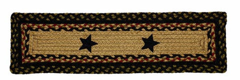 Tartan Star Braided  Stair Tread Rectangle 8x28 in.