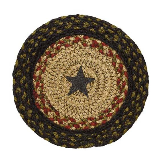 Tartan Star Braided  Trivet 8 in. set/4