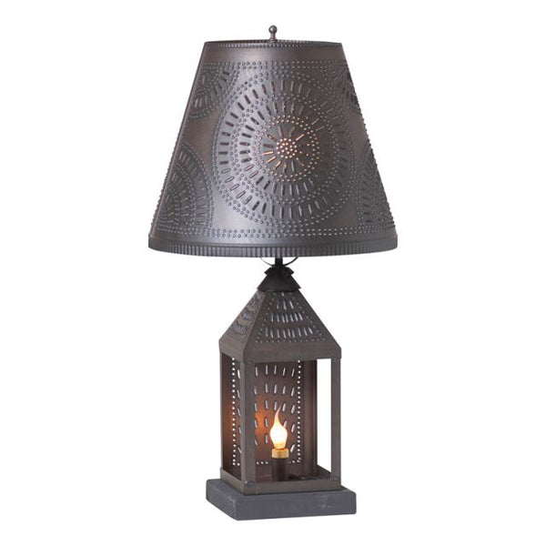 The Valley Forge Lamp is well balanced and sized for larger areas of your home. Designed by Irvin to resemble the antique lanterns of years gone by, this lamp has a classic and sophisticated charm.