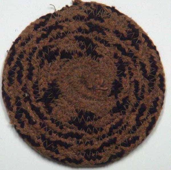 Vintage Wine Braided  Coaster Set/4 - 100% JUTE - Clearance