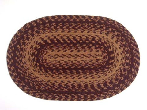 Vintage Wine Braided Oval Placemat set/4