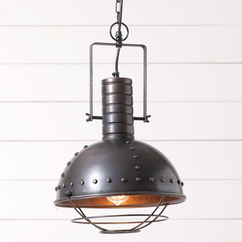 Measures 20.25-Inches high and 12.5-Inches diameter. Includes canopy kit, 7-feet of cord and chain for hardwire installation. E26/Medium (Standard) socket, 1 x 150 watts maximum wattage. UL-CUL listed for dry locations. This light ships for FREE! Primitive Country Farmhouse Lighting Home Decor & Accessories.
