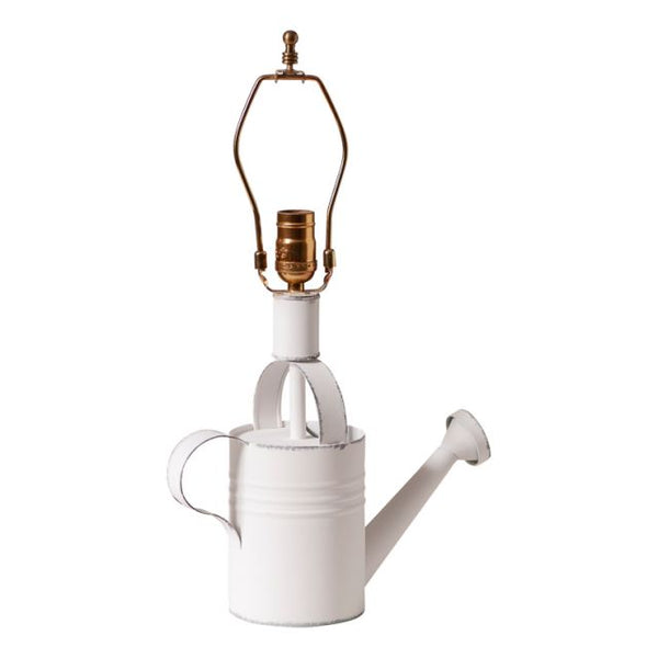 Add some vintage flair to your sunroom or any room of your country cottage or farmhouse with this lovely Watering Can Lamp Base. This gorgeous little lamp base will surely brighten up your day, just add a shade and you're ready to go.