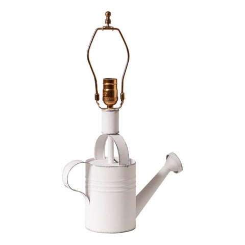 Add some vintage flair to your sunroom or any room of your country cottage or farmhouse with this lovely Watering Can Lamp Base. This gorgeous little lamp base will surely brighten up your day, just add a shade and you're ready to go.