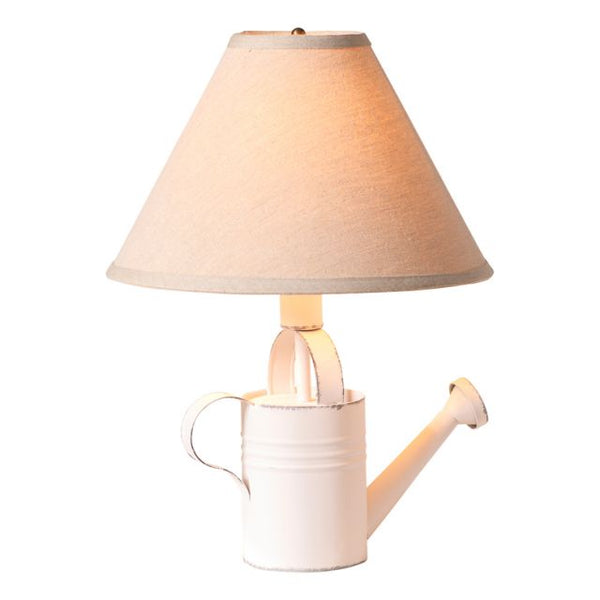Add some vintage flair to your sunroom or any room of your country cottage or farmhouse with this lovely Watering Can Lamp with Shade. Combined with the Ivory Linen fabric shade and you have a gorgeous little lamp that will surely brighten up your day. So pour a little light into your life and buy this Vintage Watering Can Lamp with Shade today!