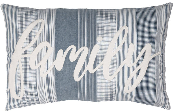 Sawyer Mill Blue Family Pillow 14x22