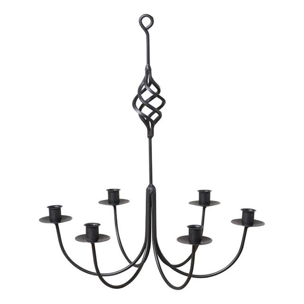 The 6 Arm Hanging Candelabra with basket design is the perfect accessory for that dark corner in your home where it is not convenient to run electric wires. The chandelier holds 6 regular candles or 6 battery operated tapers. Visit website for FREE s/h & discount offers. Primitive Country Farmhouse Home Decor.